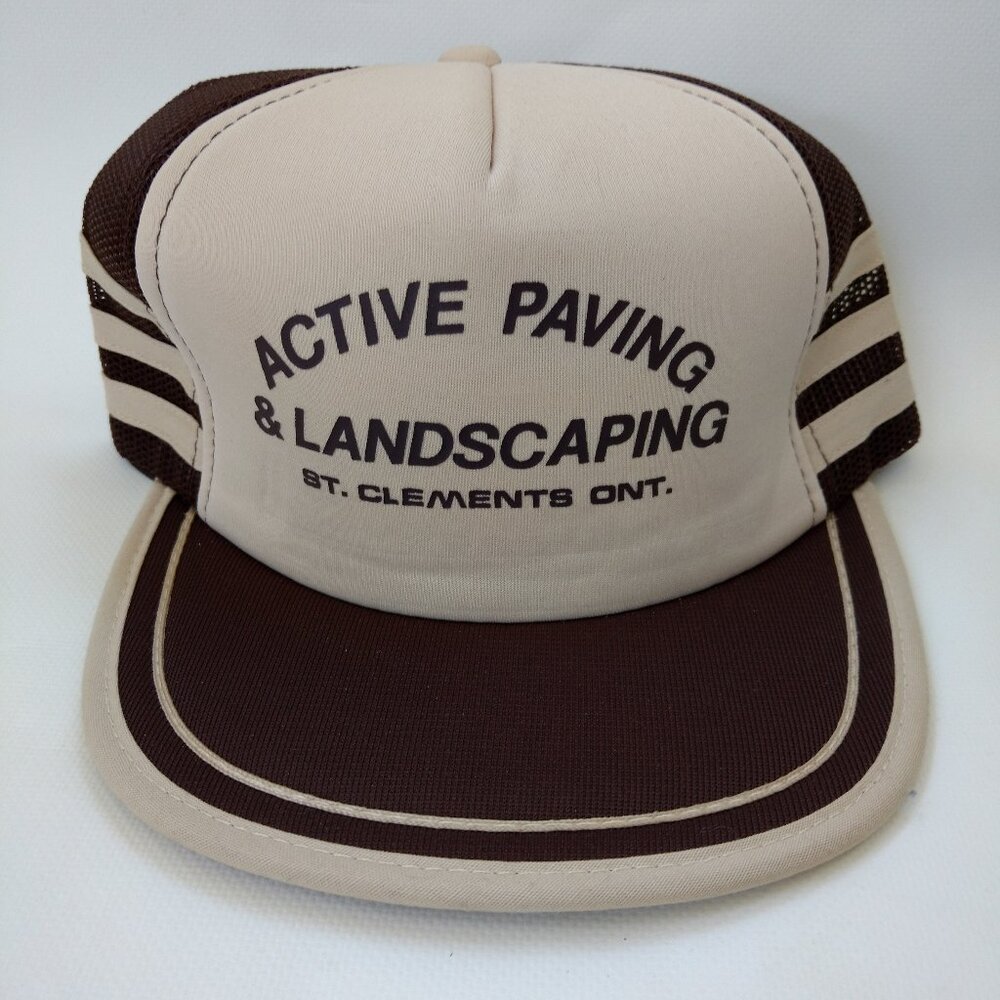 Vintage Trucker Hat Mesh Snapback Cap Active Paving Landscaping St. Clements Ont